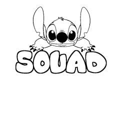 Coloring page first name SOUAD - Stitch background