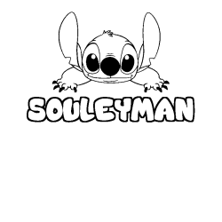 Coloring page first name SOULEYMAN - Stitch background