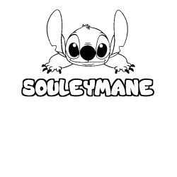 Coloring page first name SOULEYMANE - Stitch background