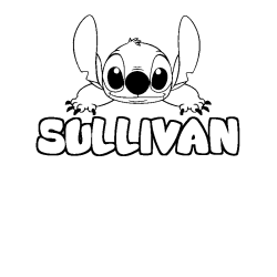 Coloring page first name SULLIVAN - Stitch background