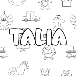 TALIA - Toys background coloring