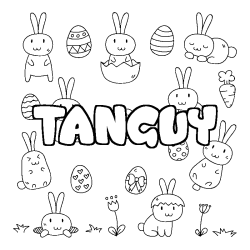 TANGUY - Easter background coloring