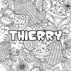 THIERRY - Fruits mandala background coloring