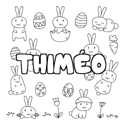 THIM&Eacute;O - Easter background coloring