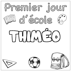 THIM&Eacute;O - School First day background coloring