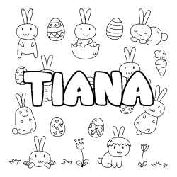 TIANA - Easter background coloring