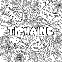 TIPHAINE - Fruits mandala background coloring