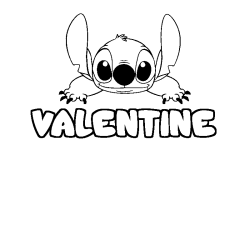 VALENTINE - Stitch background coloring