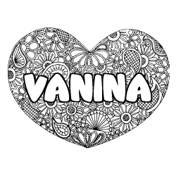 VANINA - Heart mandala background coloring