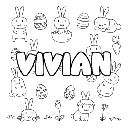 VIVIAN - Easter background coloring