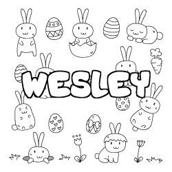 WESLEY - Easter background coloring