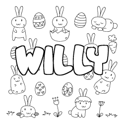 WILLY - Easter background coloring