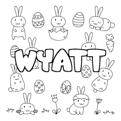 WYATT - Easter background coloring