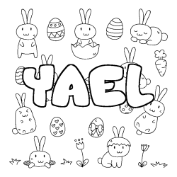 YAEL - Easter background coloring