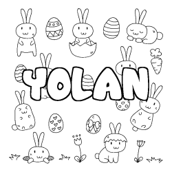 YOLAN - Easter background coloring