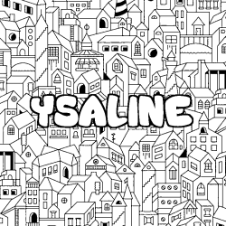 Coloring page first name YSALINE - City background