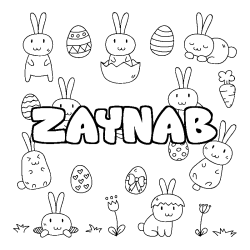 ZAYNAB - Easter background coloring