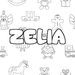 ZELIA - Toys background coloring