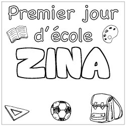 ZINA - School First day background coloring