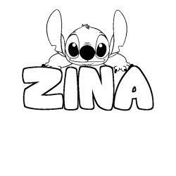 ZINA - Stitch background coloring