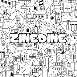 ZINEDINE - City background coloring