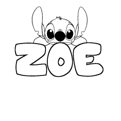 ZOE - Stitch background coloring