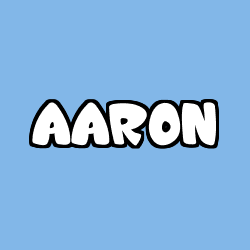 Coloring page first name AARON