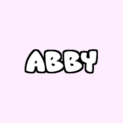 Coloring page first name ABBY