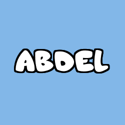 Coloring page first name ABDEL