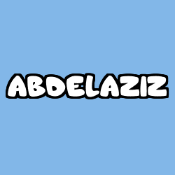 Coloring page first name ABDELAZIZ