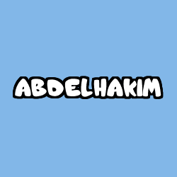 Coloring page first name ABDELHAKIM