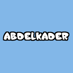 Coloring page first name ABDELKADER