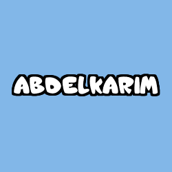 Coloring page first name ABDELKARIM