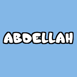 Coloring page first name ABDELLAH