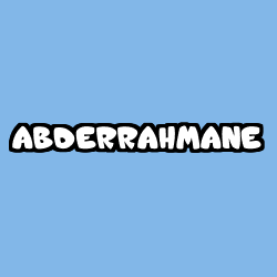 Coloring page first name ABDERRAHMANE