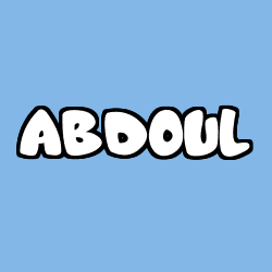 Coloring page first name ABDOUL