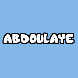 Coloring page first name ABDOULAYE