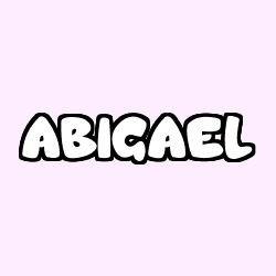 Coloring page first name ABIGAEL
