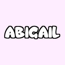 Coloring page first name ABIGAIL