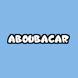 Coloring page first name ABOUBACAR