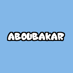 Coloring page first name ABOUBAKAR