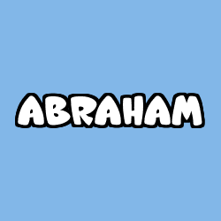 Coloring page first name ABRAHAM