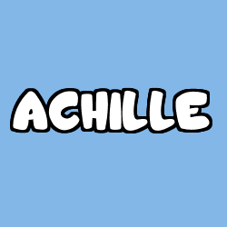 Coloring page first name ACHILLE