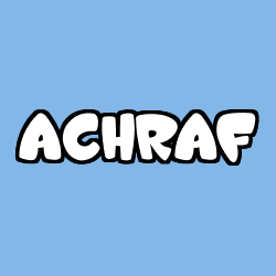 Coloring page first name ACHRAF
