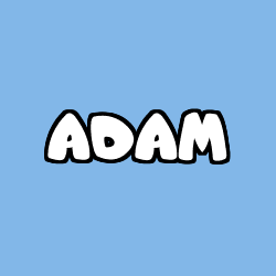 Coloring page first name ADAM