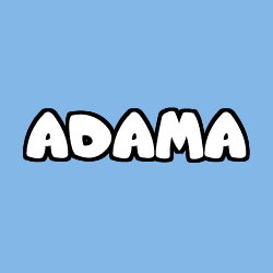 Coloring page first name ADAMA