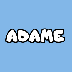 Coloring page first name ADAME