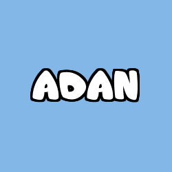 Coloring page first name ADAN