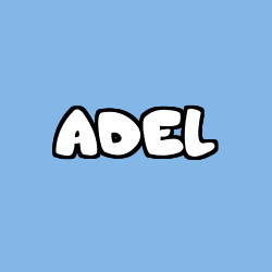 Coloring page first name ADEL