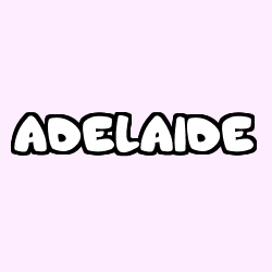 Coloring page first name ADELAIDE